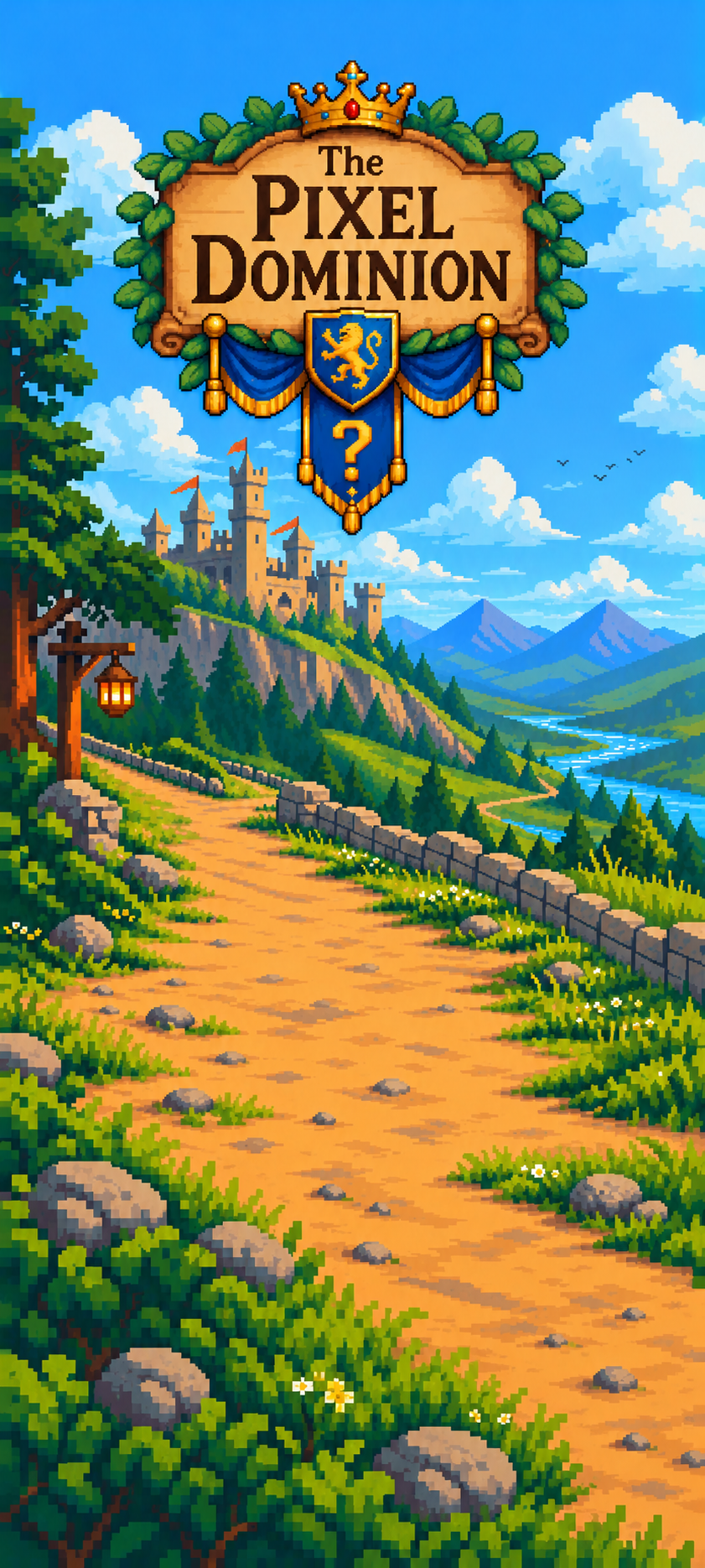 The Pixel Dominion approved title screen